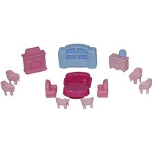 Набор мебели для кукол №4 (13 элементов) (в пакете)