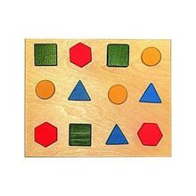 Развивающая игрушка Ящик Сегена, 12 деталей, 4 цвета, 4 формы, 3+