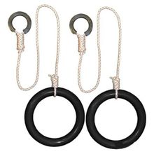 ОВЕЛОН Кольца гимнастические круглые КГ01В-12 Черный 00026546