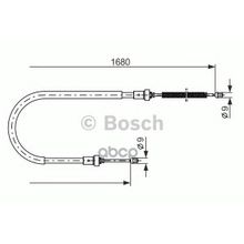 Трос Стояночного Тормоза | Лев | Renault Logan I (Ls_) 1.4 09.2004 -  <=> Renault Logan I (Ls_) 1.6 09.2004 - Bosch арт. 1987477955