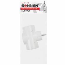 Сетевой тройник Sonnen U-030G, 3 розетки 511441