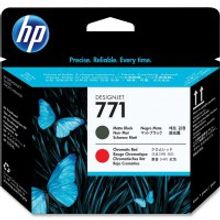 HP 771, CE017A печатающая головка матовая чёрная и хроматическая красная