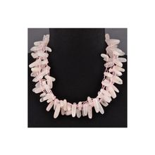 Бусики-Колечки Колье Розовый кварц "Лучезарное" арт.П4114