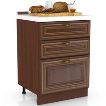 Любимый Дом Кухня Кантри Орех Стол 3 ящика 60 см. ID - 287565