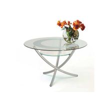 Мебелик Стол журнальный Дуэт 4 металлик прозрачный