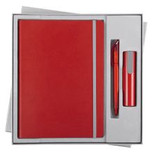 Набор Vivid Energy: ежедневник, ручка, аккумулятор, красный