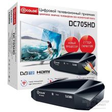 D-Color Ресивер DVB-T2  DC705HD черный