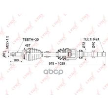 Привод В Сборе | Перед Прав| LYNXauto арт. CD1151A