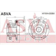 Ступица Колеса С Abs | Зад Прав Лев | ASVA арт. HYWH009M