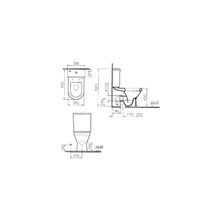 VitrA 9739B003-0227, S50, бачок с механизмом слива, сиденье