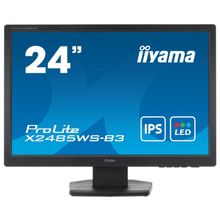 Монитор iiyama x2485ws-b3, 24.1" (1920x1200), ips, vga (d-sub), dvi, dp