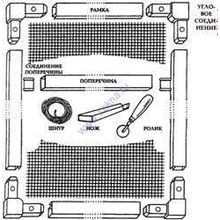 Противомоскитная сетка своими руками белая (Набор)