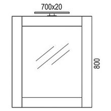 Зеркало Aqwella 5 stars Simphony Л7 дуб сонома