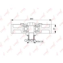 Ролик Обводной Приводного Ремня Toyota Land Cruiser 200 (Vdj20_) 4.5d 07-   Lexus Lx450d (Vdj200) 15-   Обводной LYNXauto арт. PB7264