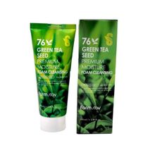 Пенка очищающая с семенами зеленого чая FarmStay Green Tea Seed Premium Moisture Foam Cleansing 100мл