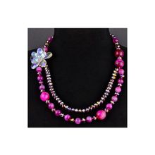 Бусики-Колечки Колье Агат, Хрусталь "Валери" арт. П4093