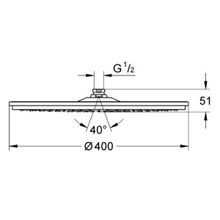 Верхний душ Grohe Rainshower Cosmopolitan (28778000) (400 мм)