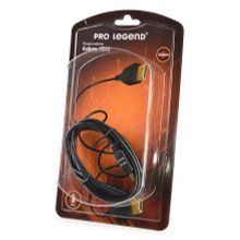Кабель Pro Legend PL1119 HDMI 1m, версия 2.0, 3D, Ethernet, 4K BL1