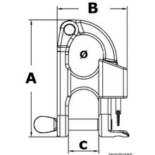 Osculati Snap-hook for water skiing 100 mm, 09.525.01