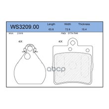 Колодки Тормозные Дисковые | Зад | Chrysler Crossfire 23 >>Chrysler Crossfire 23 - 27 JEENICE арт. WS320900