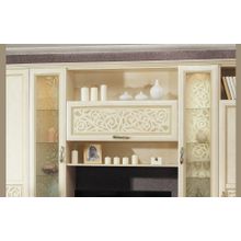 Алмаз. Любимый дом Александрия Тумба под ТВ с надстройкой (Кожа Ленто Рустика)