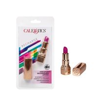 California Exotic Novelties Золотистый вибратор-помада с пурпурным мягким кончиком Hide   Play Rechargeable Lipstick (золотистый)