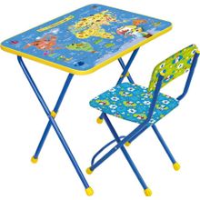 Комплекты детской складной мебели Ника КП2 Познаю мир(стол+стул мягк) КП2 10