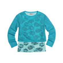 Pelican с накидкой для девочки синий