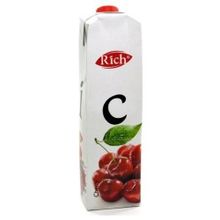 Безалкогольный напиток Rich вишневый нектар, 1.000 л., 0.0%, безалкогольный, пачка, 12