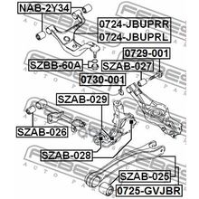 Болт С Эксцентриком | Зад Прав Лев | Suzuki Grand Vitara Escudo Jb416 Jb420 Jb627 2006-2014 Febest арт. 0729001