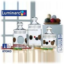 Набор банок (3 шт) Luminarc KYOKO WHITE КИОКО УАЙТ H8096