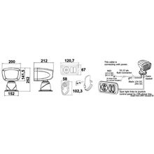 Osculati LED electric exterior spotlight 24 V, 13.226.24
