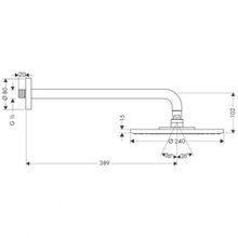 Верхний душ Hansgrohe Raindance AIR (27474000) (240 мм)