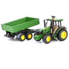 Bruder Трактор John Deere 5115M с прицепом 02-108