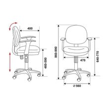 Кресло CH-W356AXSN 15-107 голубой