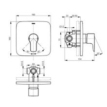 Смеситель для душа Toto MH (VB10055C) скрытого монтажа