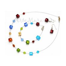 Комплект Портофино пикколо разноцветный: ожерелье, браслет, серьги