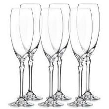 Набор бокалов 6 шт Bohemia Crystal Lilly для шампанского, хрустальное стекло, 220 мл.
