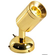 Osculati Articulated spotlight polished brass 1 x 1 W HD, 13.900.02