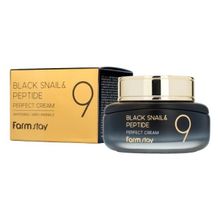 Крем омолаживающий для лица с комплексом из 9 пептидов FarmStay Black Snail & Peptide9 Perfect Cream 55мл