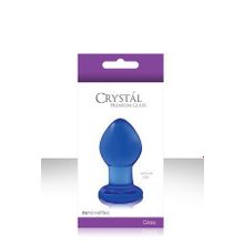 NS Novelties Малая синяя стеклянная анальная пробка CRYSTAL PLUG