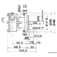 Osculati Nauco FPR039 pump, 16.045.00