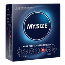 Презервативы MY.SIZE размер 60 - 3 шт. (прозрачный)