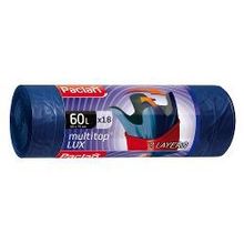 Мешки для мусора Paclan Multi-Top Lux с ушками 60 л, 16 шт, 30 мкр, синие