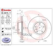 Диск Тормозной Uv Coated | Перед | Bmw X3 (F25) Xdrive 20 D 09.2010 -  <=> Bmw X3 (F25) Xdrive 20 I 09.2011 - Brembo арт. 09B57011