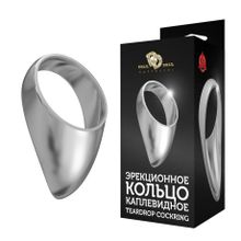 Джага-Джага Среднее каплевидное эрекционное кольцо TEARDROP COCKRING (серебристый)