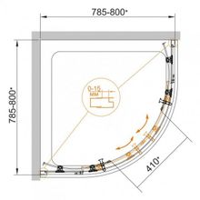 Душевой уголок Cezares Eco R2 (80x80) прозрачное стекло