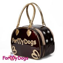 Сумка-переноска ForMyDogs кожзам 38х20х28 см бордо FMDSS2014-05