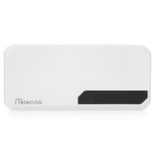 внешний аккумулятор Powerbank Molecula PB-10-03, 10000 мАч, белый, 2 USB-порта, max 2,1 A