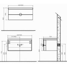 BelBagno Тумба с раковиной SENSO 920 Beige